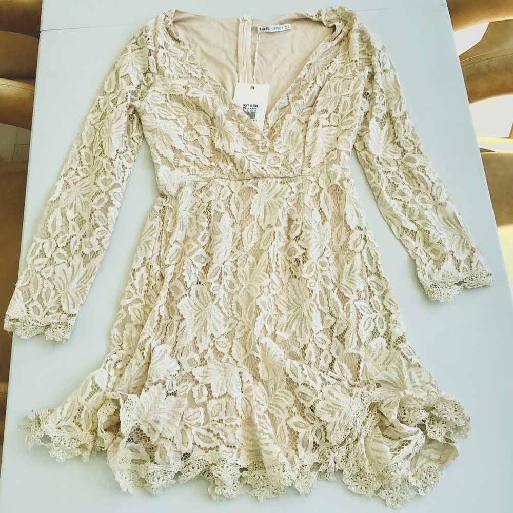 Saints + Secrets Long Sleeve Lace Dress